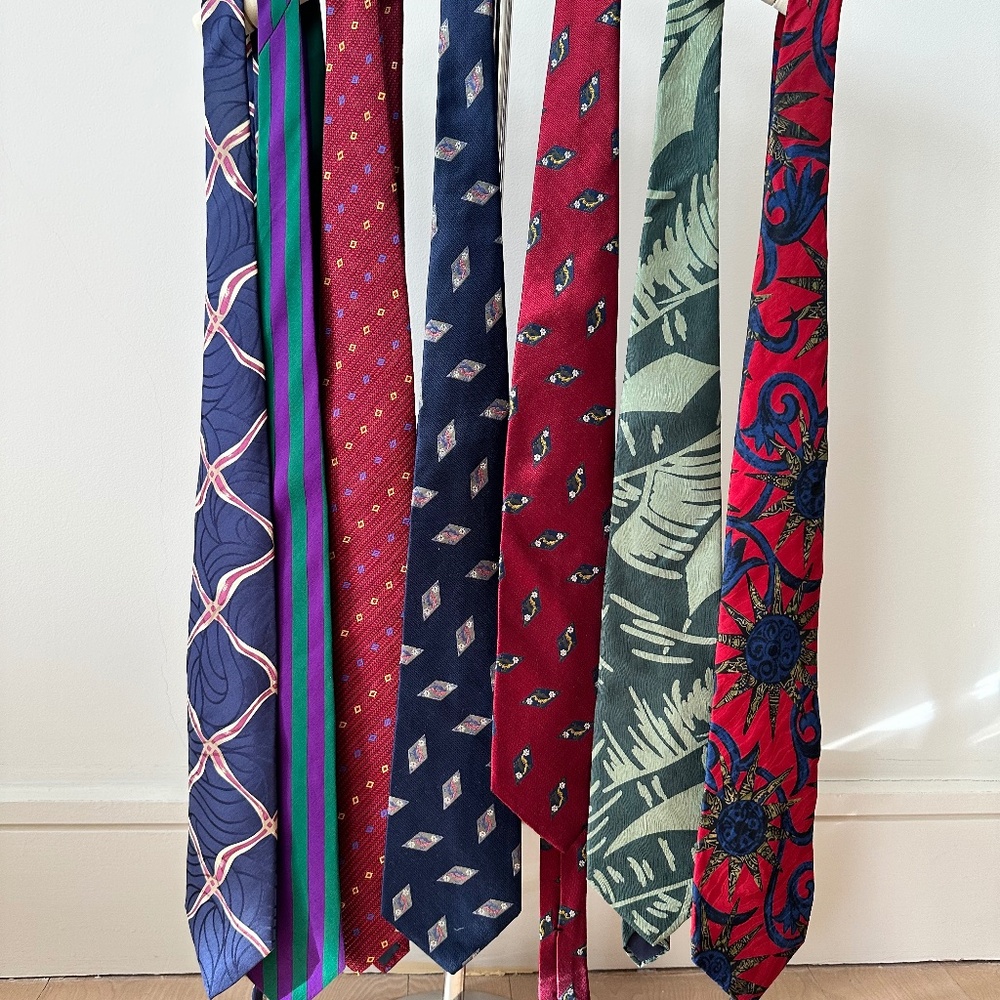 All silk - Imported from Italy, Bill Robnson ties (all for the price of one)!